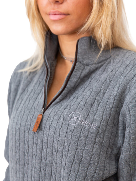 Xtreme Grey NextGenXV 1/4 Zip Cashmere Jumper
